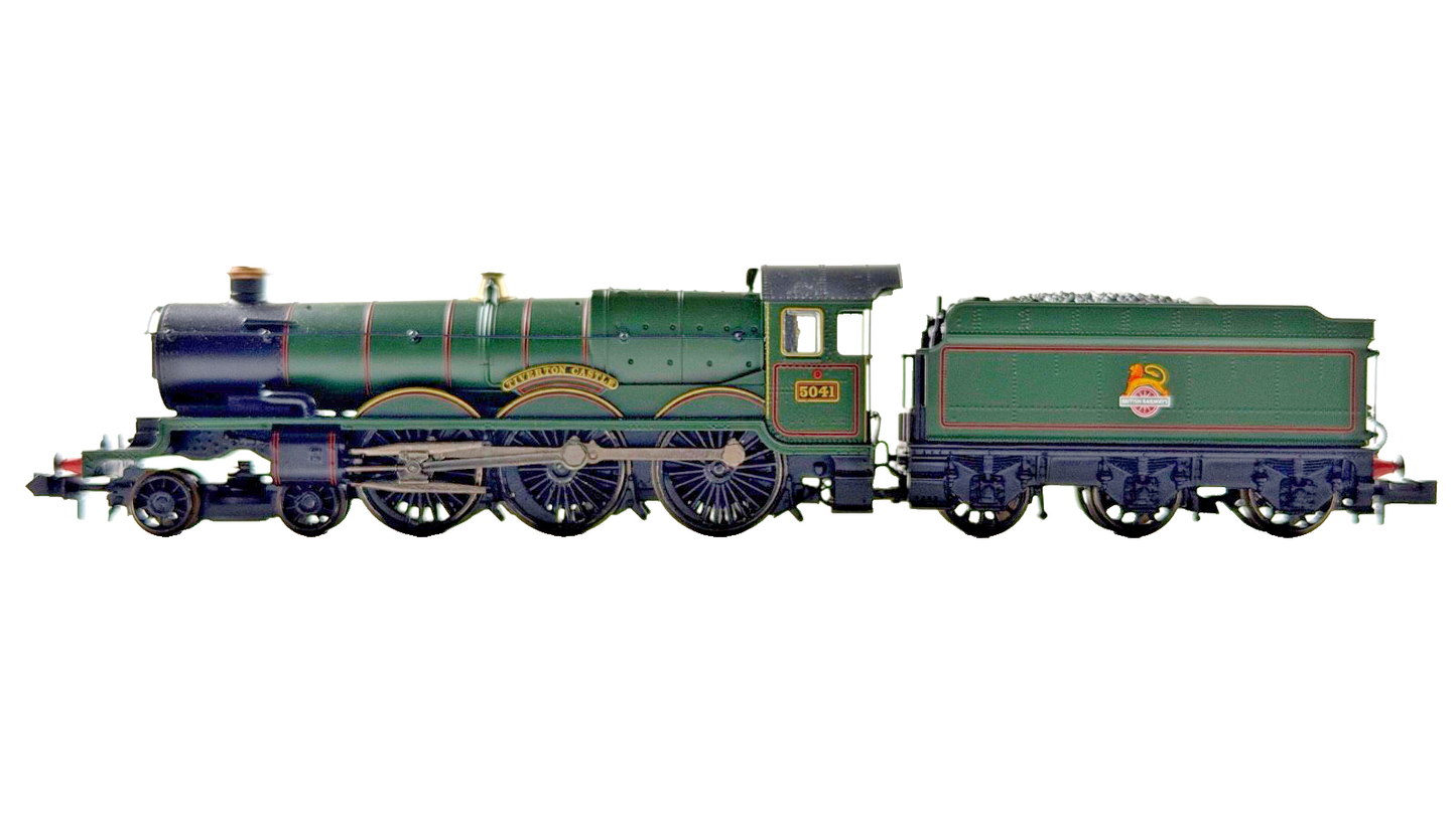 GRAHAM FARISH N GAUGE - 372-031 - CASTLE CLASS 5041 TIVERTON CASTLE BR GREEN DCC