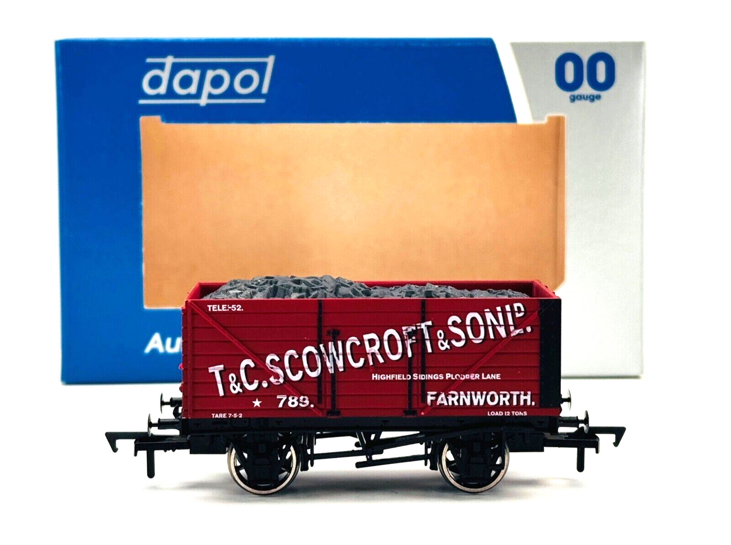 DAPOL 00 GAUGE - B889 - 8 PLANK WAGON T & C SCOWCROFT NO.789 FARNWORTH - BOXED