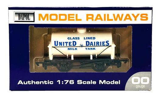 DAPOL 00 GAUGE - GLASS LINED 'UNITED DAIRIES' MILK TANK WAGON (LIMITED EDITION)