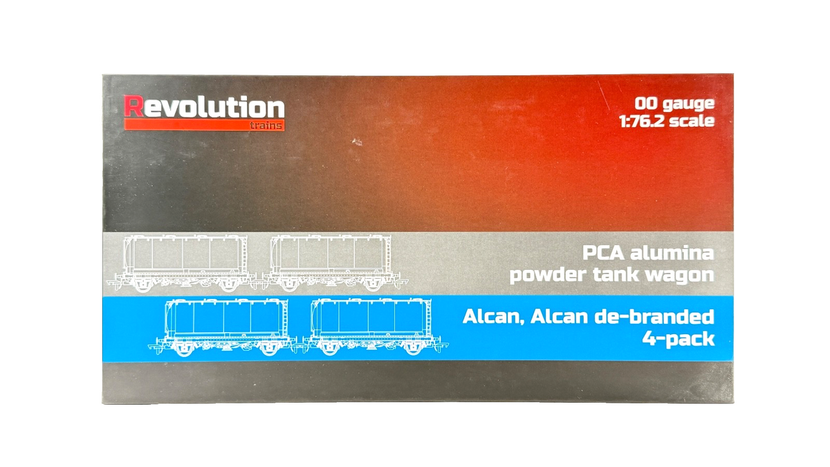 REVOLUTION TRAINS OO GAUGE - RT-PCA20-402F - PCA ALUMINA POWDER TANK WAGON SET