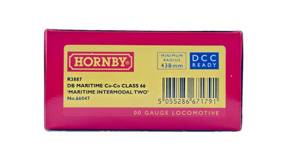 HORNBY OO GAUGE - R3887 - CLASS 66 DIESEL LOCOMOTIVE 66047 MARITIME INTERMODAL 2
