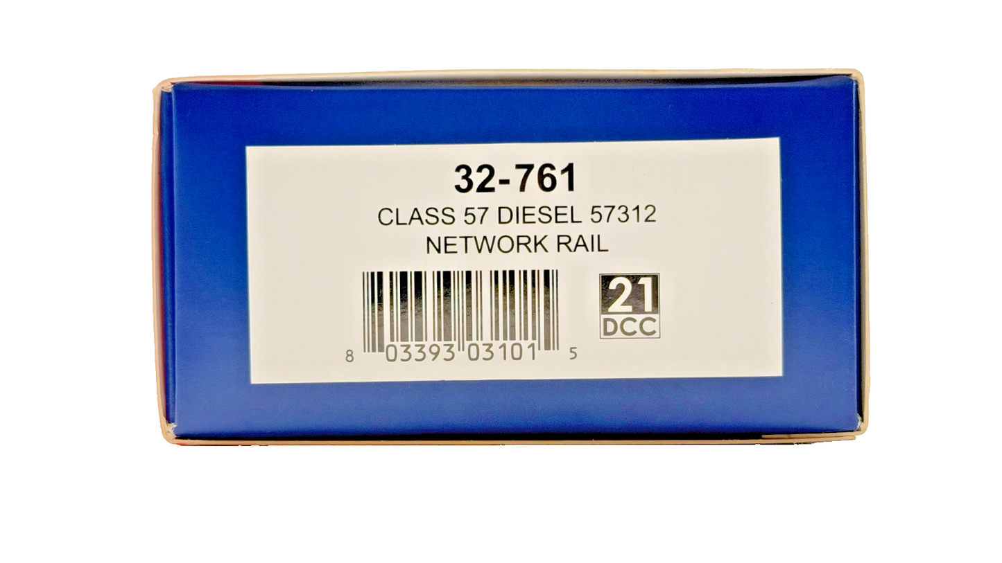 BACHMANN 00 GAUGE - 32-761 - CLASS 57 DIESEL 57312 NETWORK RAIL YELLOW BOXED