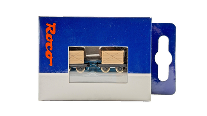 ROCO HOe SCALE - 34603D - PLANKED CRATE WAGONS - BOXED