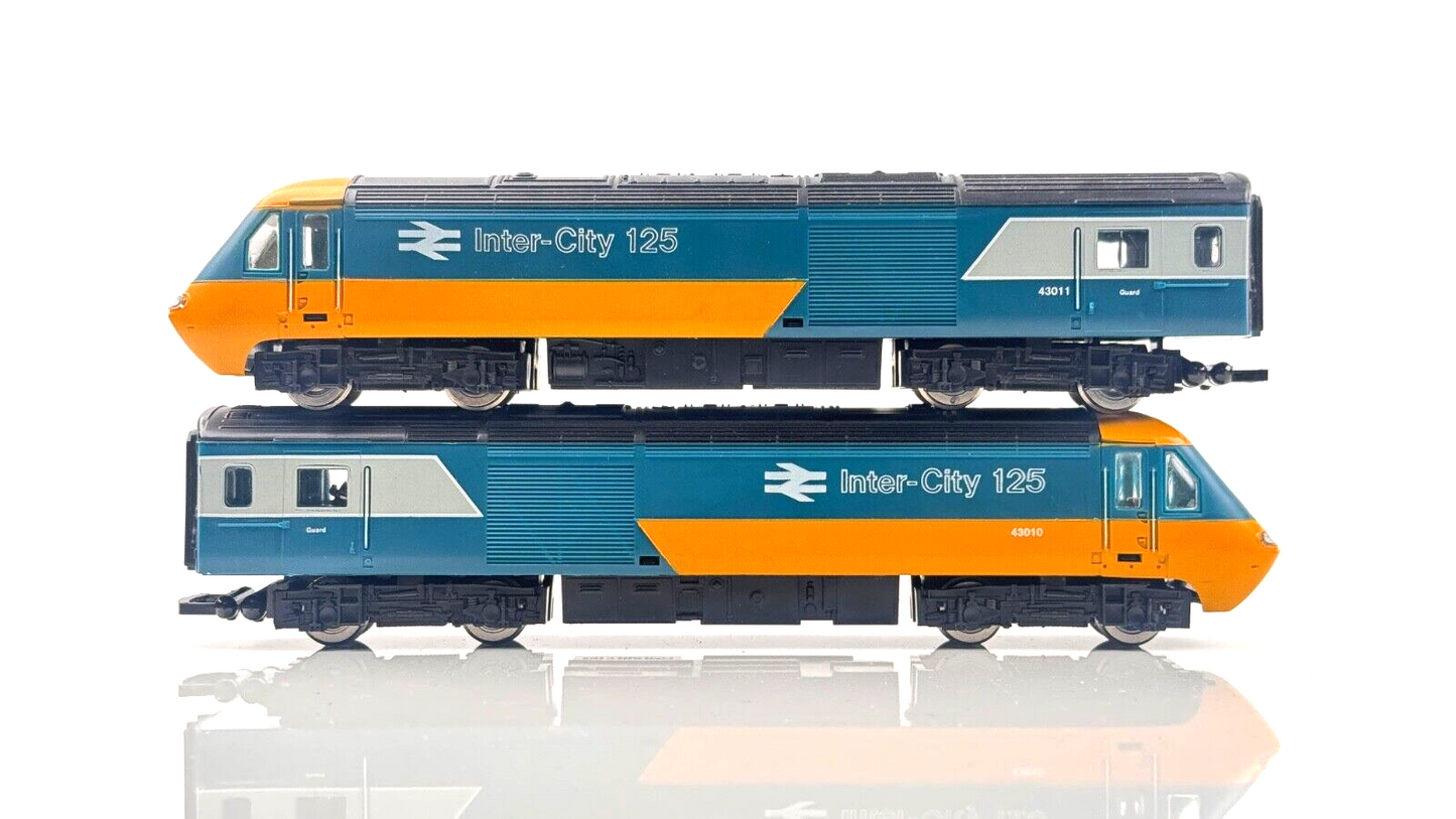 HORNBY 00 GAUGE - INTERCITY 125 HST POWER/DUMMY TWIN SET BLUE YELLOW 43010 43011