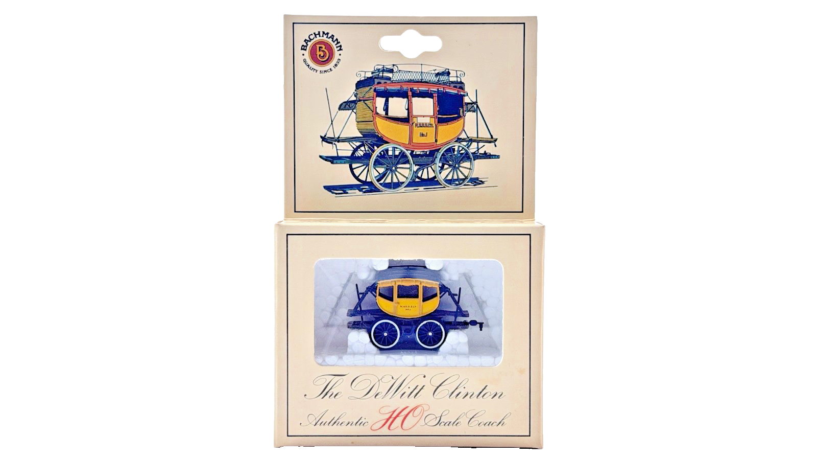 BACHMANN HO/OO GAUGE - 43-1045 - DEWITT CLINTON PASSENGER CARRIAGE COACH BOXED