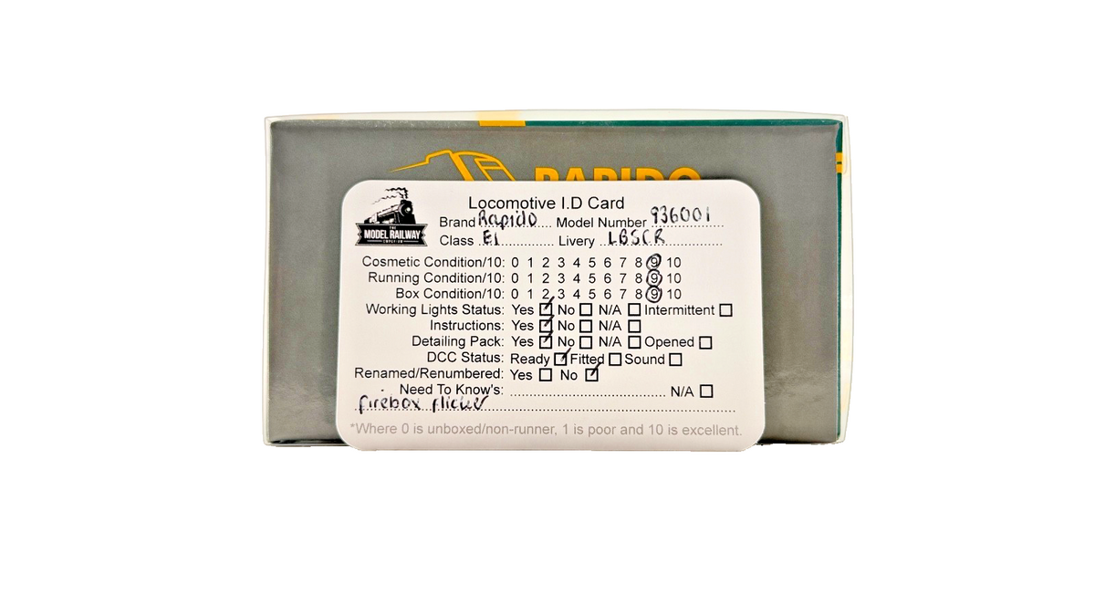 RAPIDO OO GAUGE - 936001 - LBSCR IMPROVED ENGINE GREEN NO.145 FRANCE BOXED