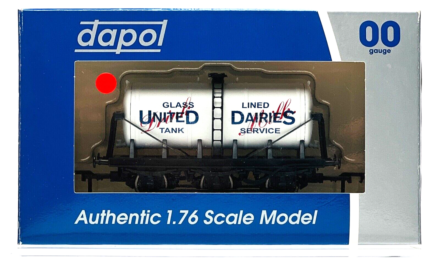 DAPOL 00 GAUGE - UNITED DAIRIES 'MILTA' 6 WHEEL MILK TANKER (WESSEX WAGONS)