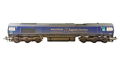 HORNBY OO GAUGE - R3886 - CLASS 66 DIESEL 66405 MALCOLM LOGISTICS TMC WEATHERED