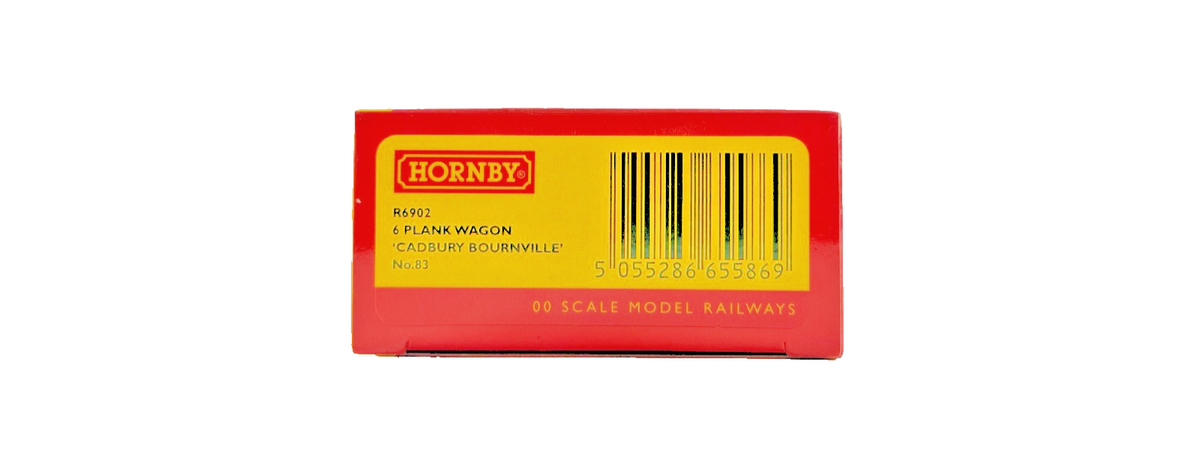 HORNBY OO GAUGE - R6902 - 6 PLANK WAGON CADBURY BOURNVILLE NO.83 BOXED