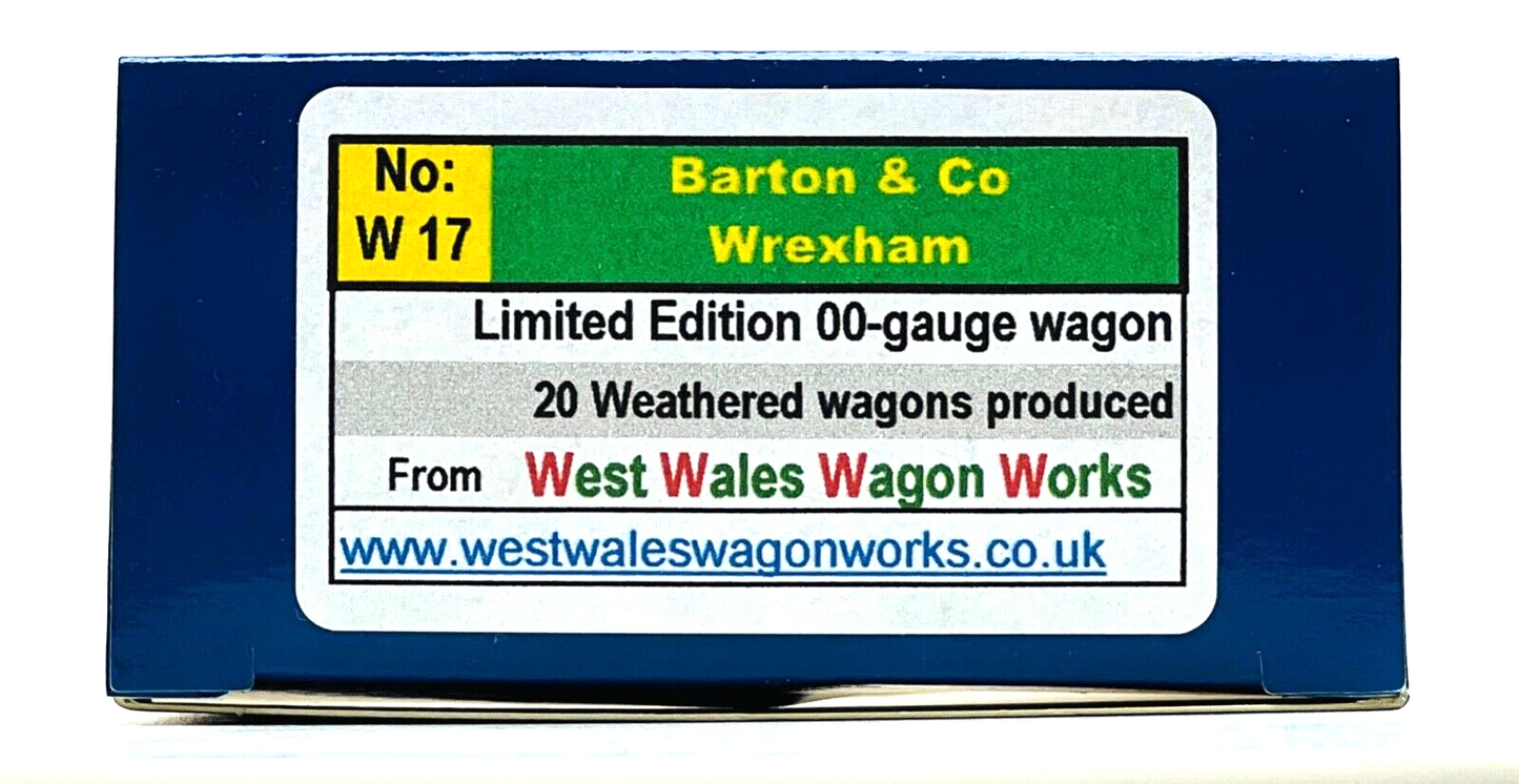 DAPOL 00 GAUGE - BARTON & CO WREXHAM PLANK WAGON 321 (WEST WALES WAGON WORKS)