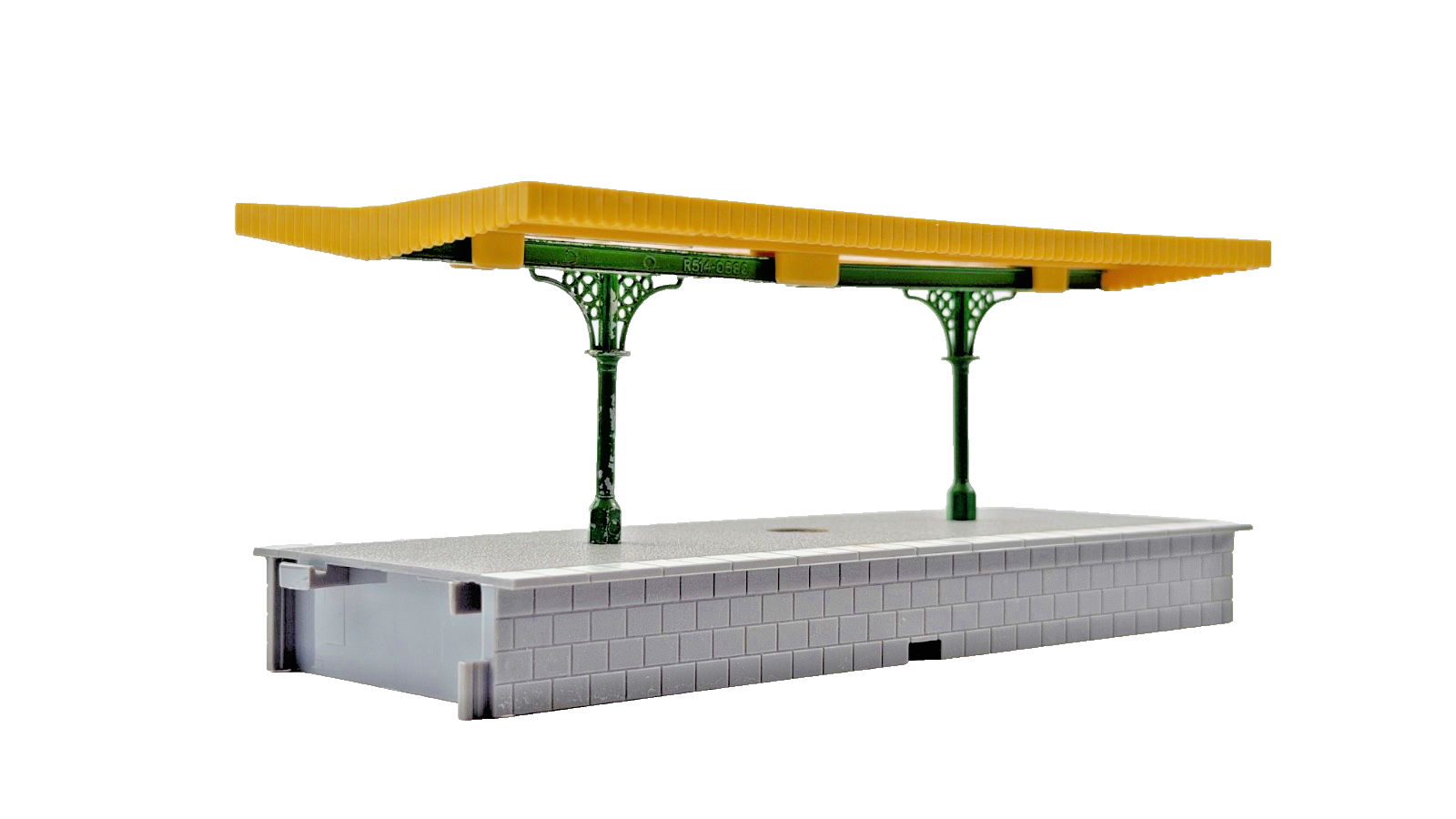 HORNBY OO GAUGE - R460/R514 - STRAIGHT PLASTIC PLATFORM CANOPY & DIECAST PILLARS