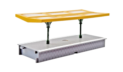HORNBY OO GAUGE - R460/R514 - STRAIGHT PLASTIC PLATFORM CANOPY & DIECAST PILLARS