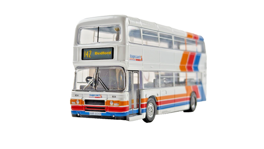 CORGI 1/76 SCALE - LEYLAND OLYMPIAN STAGECOACH BEDFORD DOUBLE DECKER UNBOXED #4