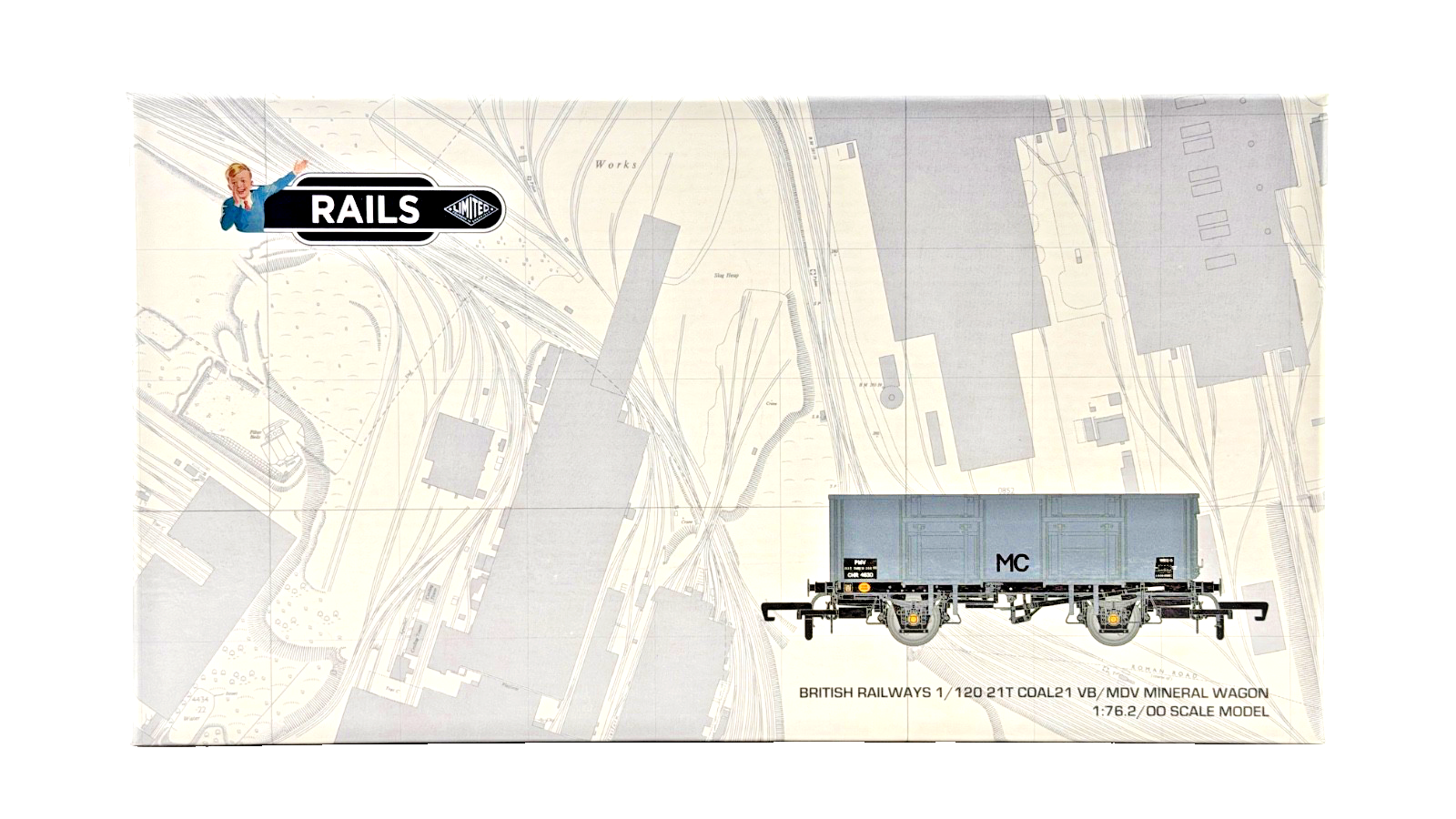ACCURASCALE OO GAUGE - ACC1095-PMV-1 - 21T COAL21VB/MDV MINERAL WAGON MC METALS