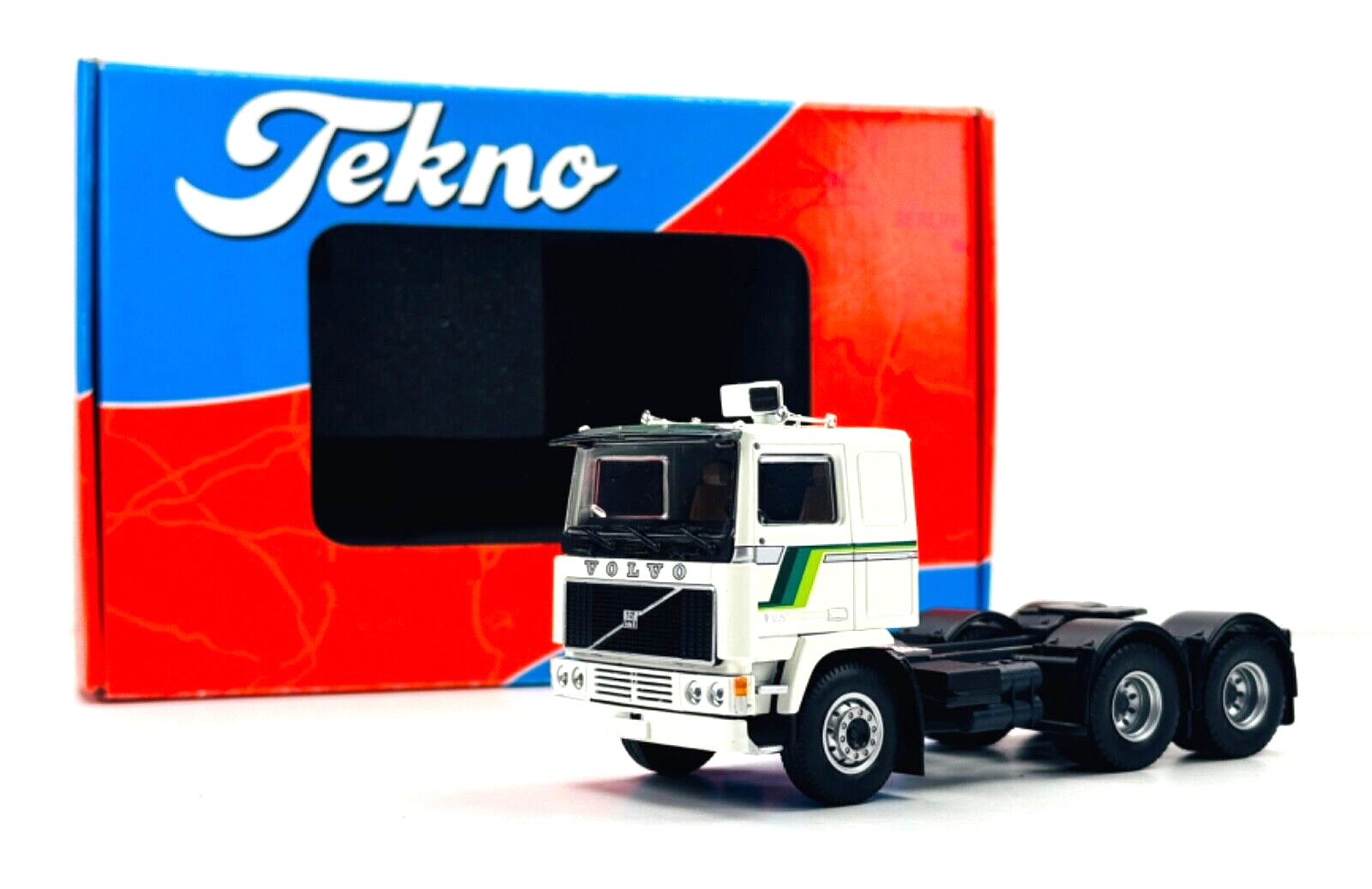 TEKNO 1/50 SCALE - 69430 - VOLVO F12 6X2 WHITE TRACTOR CAB UNIT - BOXED