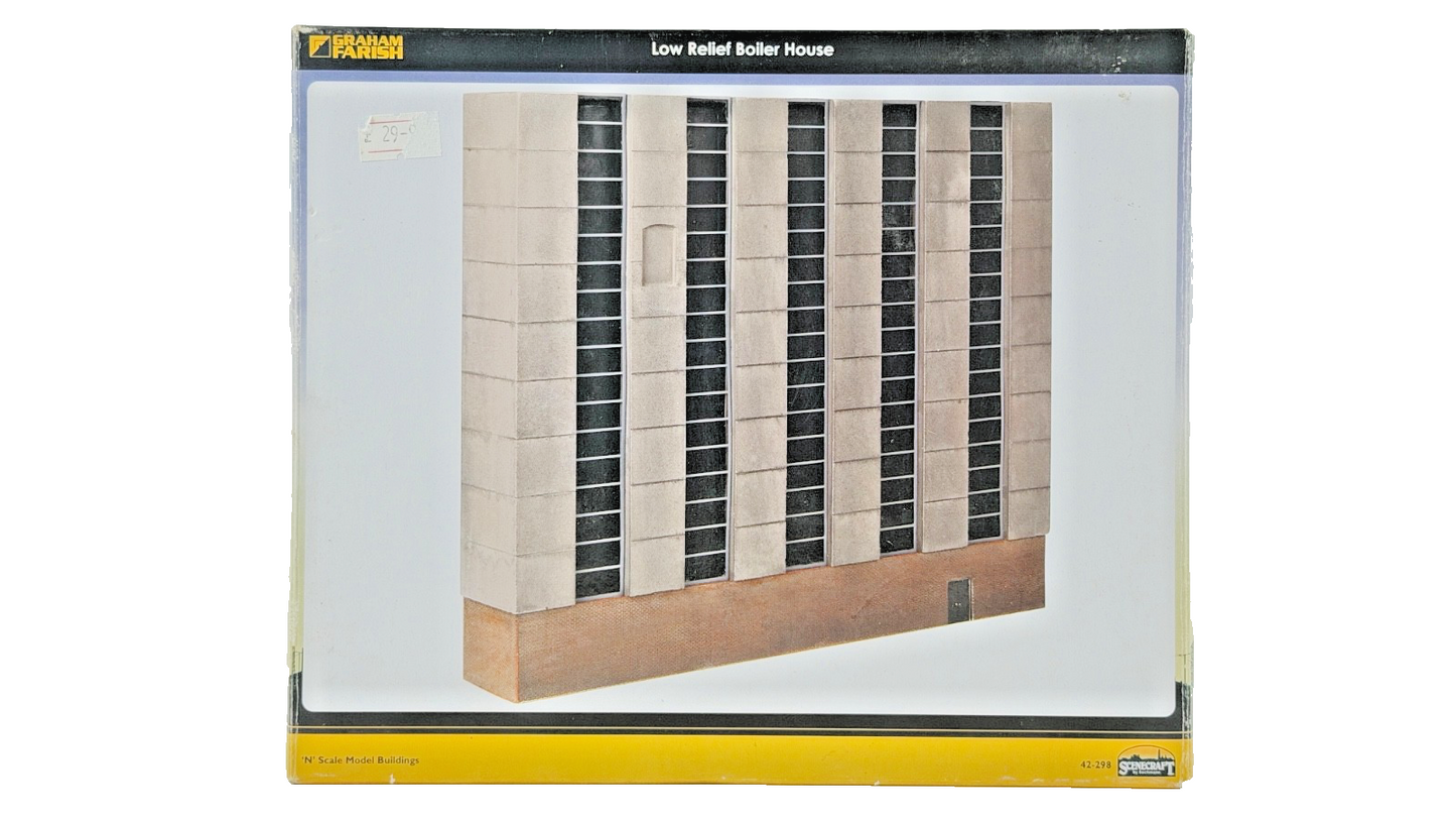 GRAHAM FARISH N GAUGE SCENECRAFT - 42-298 - LOW RELIEF BOILER HOUSE - BOXED