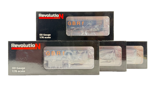 REVOLUTION TRAINS OO GAUGE - OO-EAL-106A/B/C/D - JNA EALNOS BOX WAGON GBRF X 4