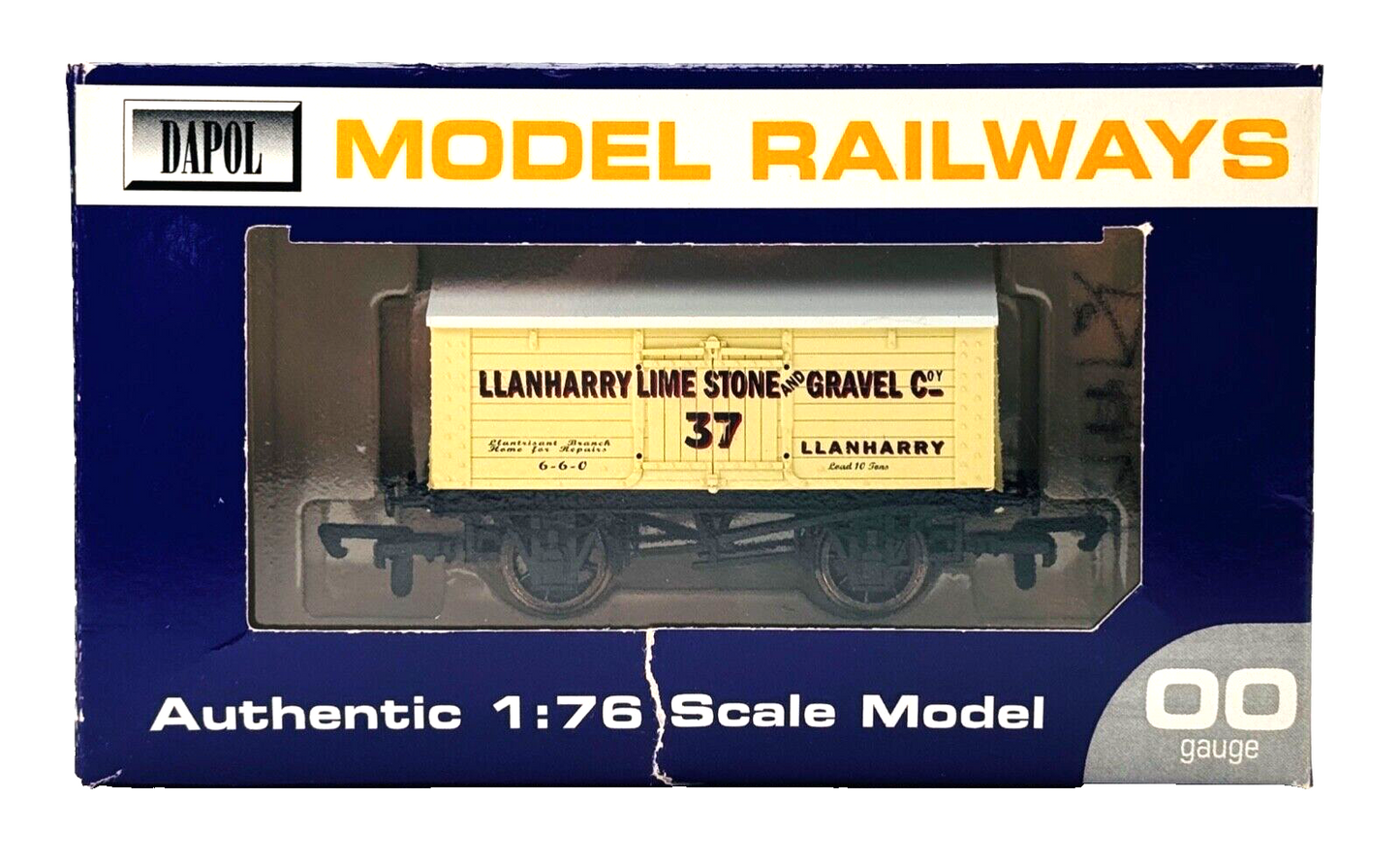 DAPOL 00 GAUGE - LLANHARRY LIME STONE & GRAVEL LIME WAGON 37 (LIMITED EDITION)