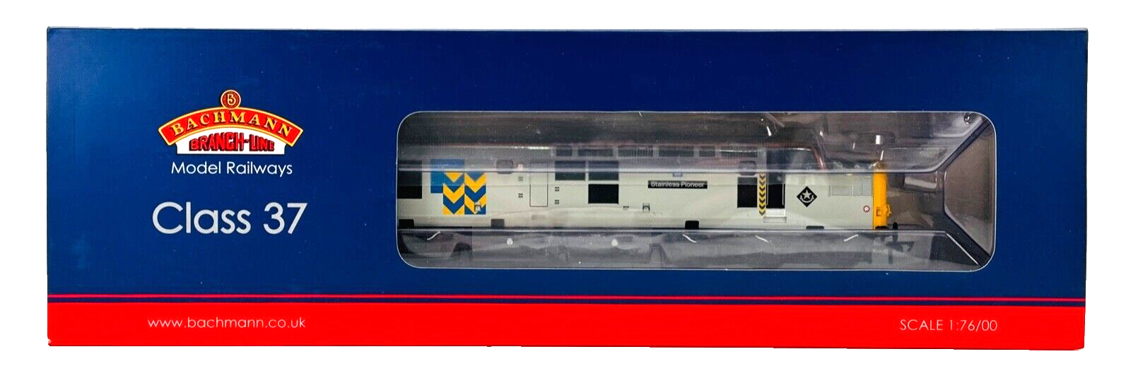 BACHMANN 00 GAUGE - 32-778RJ - CLASS 37 RAILFREIGHT 37275 'STAINLESS PIONEER'