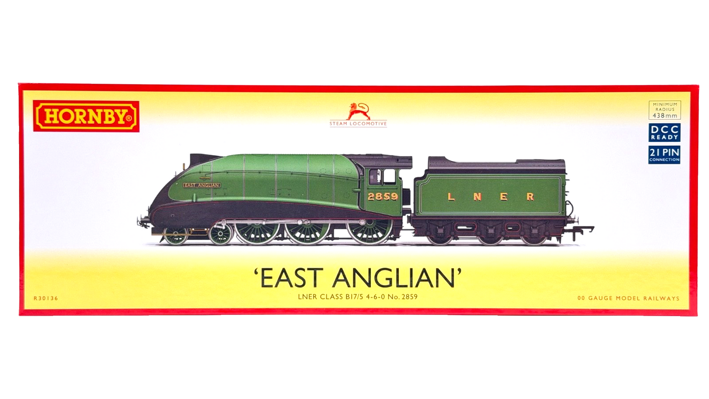 HORNBY OO GAUGE - R30136 - LNER CLASS B17/5 4-6-0 NO.2859 EAST ANGLIAN ERA 3