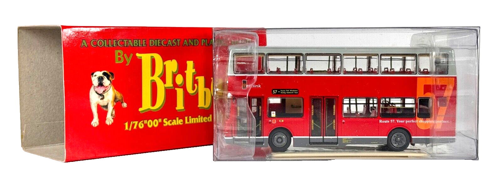 BRITBUS 1/76 SCALE - R904 - WESTLINK BUSES OLYMPIAN DOUBLE DECK ROUTE 57