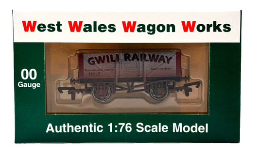 DAPOL 00 GAUGE - GWILI RAILWAY 5 PLANK WAGON WITH LOAD (W) (LIMITED EDITION)