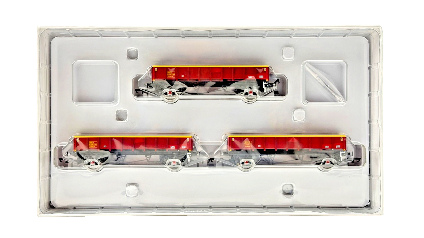 ACCURASCALE OO GAUGE - ACC2551MHA-DB2 - DB MHA 33.1T 2-AXLE BALLAST BOX WAGONS