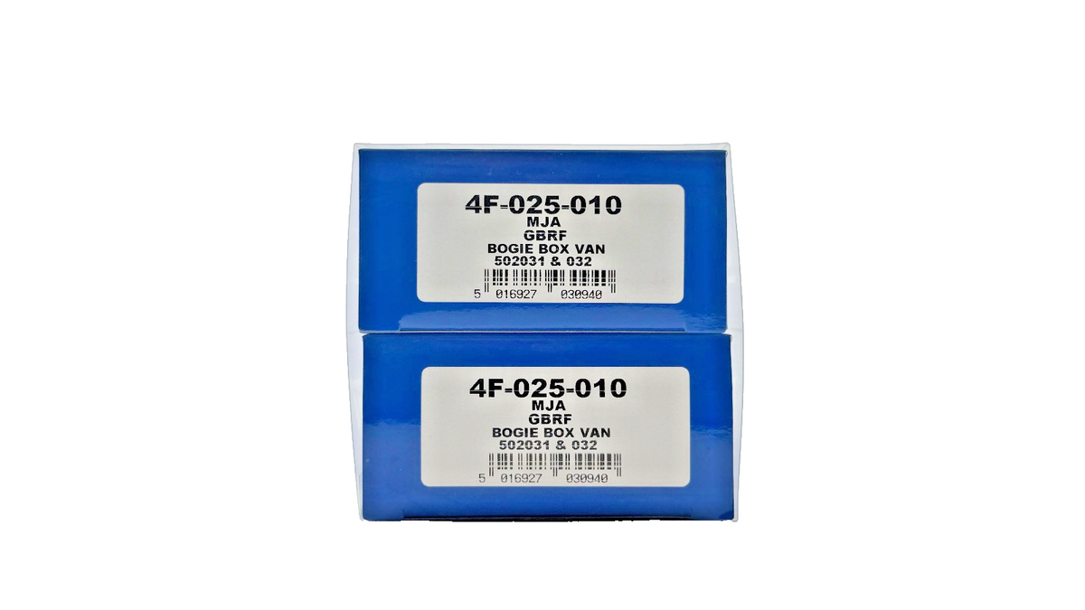 DAPOL OO GAUGE - 4F-025-010 - MJA GBRF RAILFREIGHT BOGIE BOX VAN TWIN SET