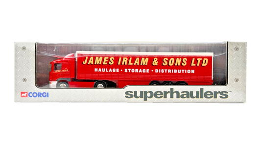 CORGI 1:64 SCALE - 59509 - SCANIA CURTAINSIDE JAMES IRLAM SUPERHAULERS BOXED