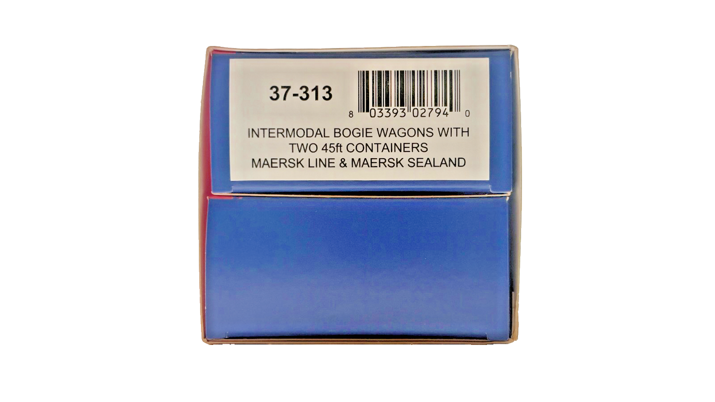 BACHMANN OO GAUGE - 37-313 - INTERMODAL BOGIE WAGONS W/45FT MAERSK CONTAINERS