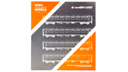 IRISH RAILWAY MODELS 00 GAUGE - IRM1250C - IR ORANGE/BLACK ROOF 4 COACH SET