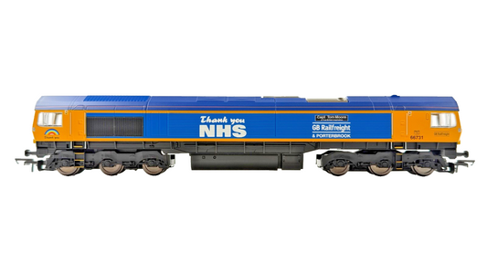 HORNBY OO GAUGE - R30069 - CLASS 66 DIESEL 66731 GBRF THANK YOU NHS TOM MOORE