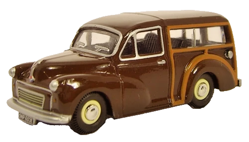 OXFORD DIECAST 1/76 SCALE - 76MMT003 - MORRIS MINOR TRAVELLER DARK MAROON - NEW