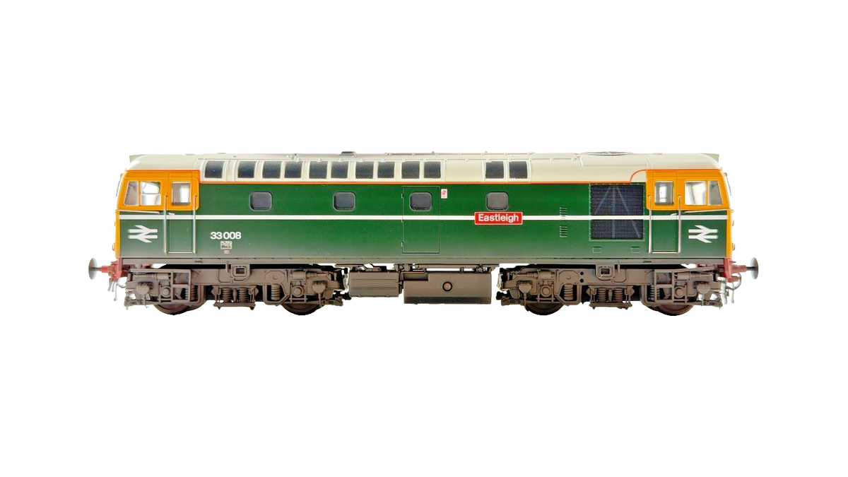 HELJAN OO GAUGE - GM4240101 - CLASS 33 DIESEL 33008 BR GREEN FYE EASTLEIGH (W)