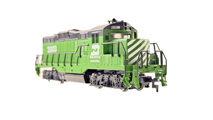 NQP MODEL POWER HO/OO GAUGE - BURLINGTON NORTHERN 2803 DIESEL LOCOMOTIVE UNBOXED