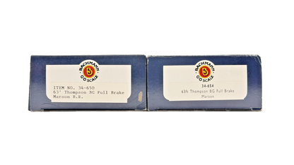 BACHMANN 00 GAUGE - 34-650/34-654 - RAKE OF 2 63FT THOMPSON BG BRAKE COACHES