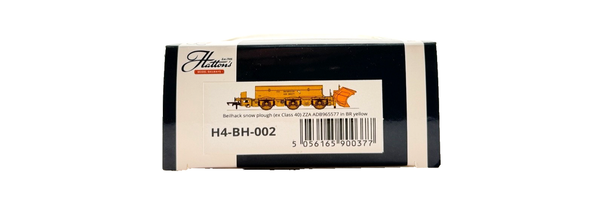 HATTONS OO GAUGE - H4-BH-002 - BEILHACK SNOW PLOUGH BR YELLOW ADB965577 BOXED