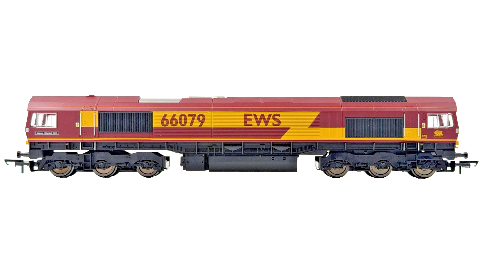 HORNBY OO GAUGE - R3487 - CLASS 66 DIESEL LOCOMOTIVE 66079 EWS JAMES NIGHTALL GC