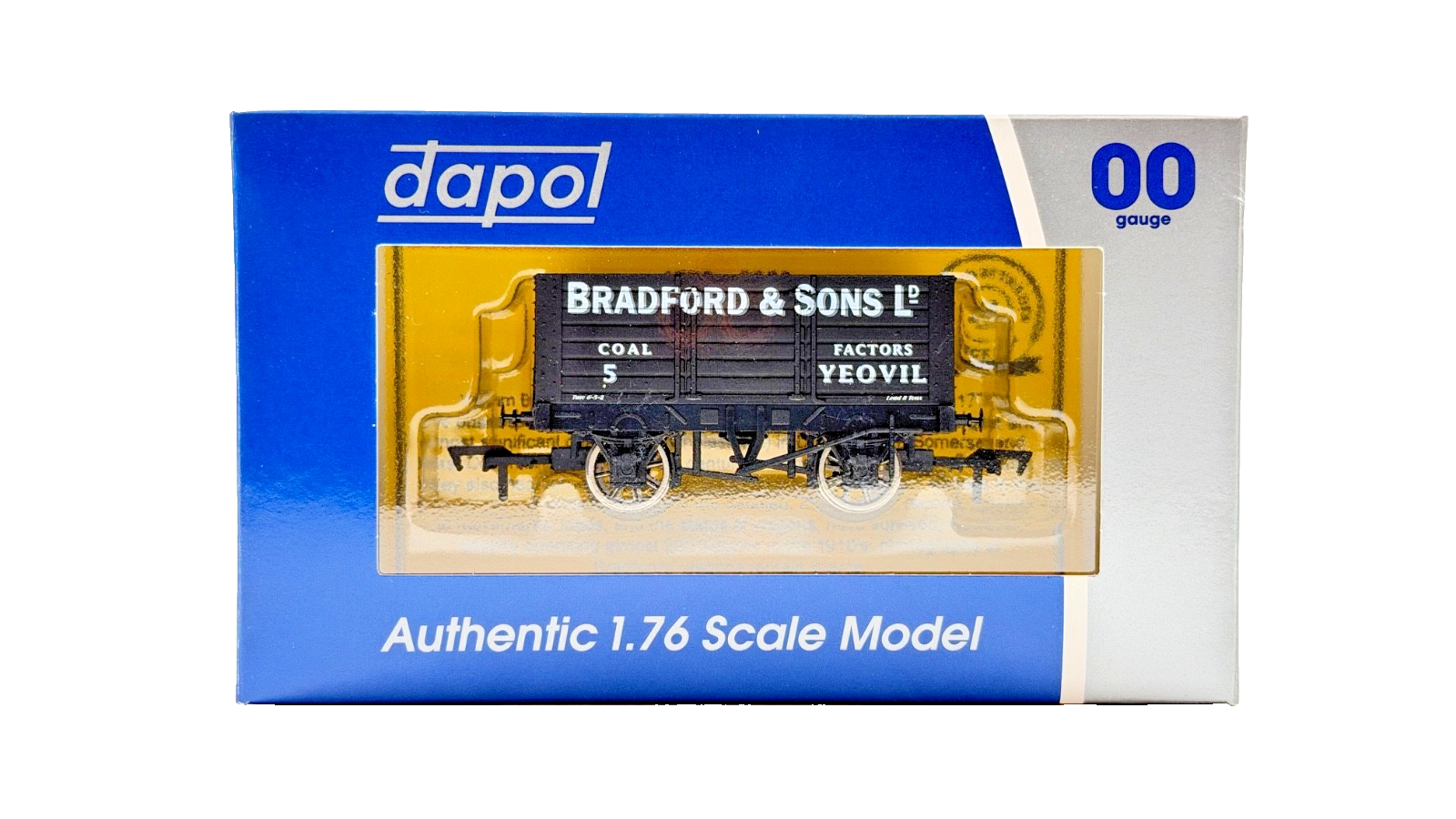 DAPOL 00 GAUGE - BRADFORD & SONS COAL FACTORS YEOVIL WAGON 5 (LIMITED EDITION)