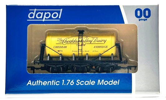 DAPOL 00 GAUGE - CHEDDAR VALLEY DAIRY TANKER NO.1 (BURNHAM LIMITED EDITION)