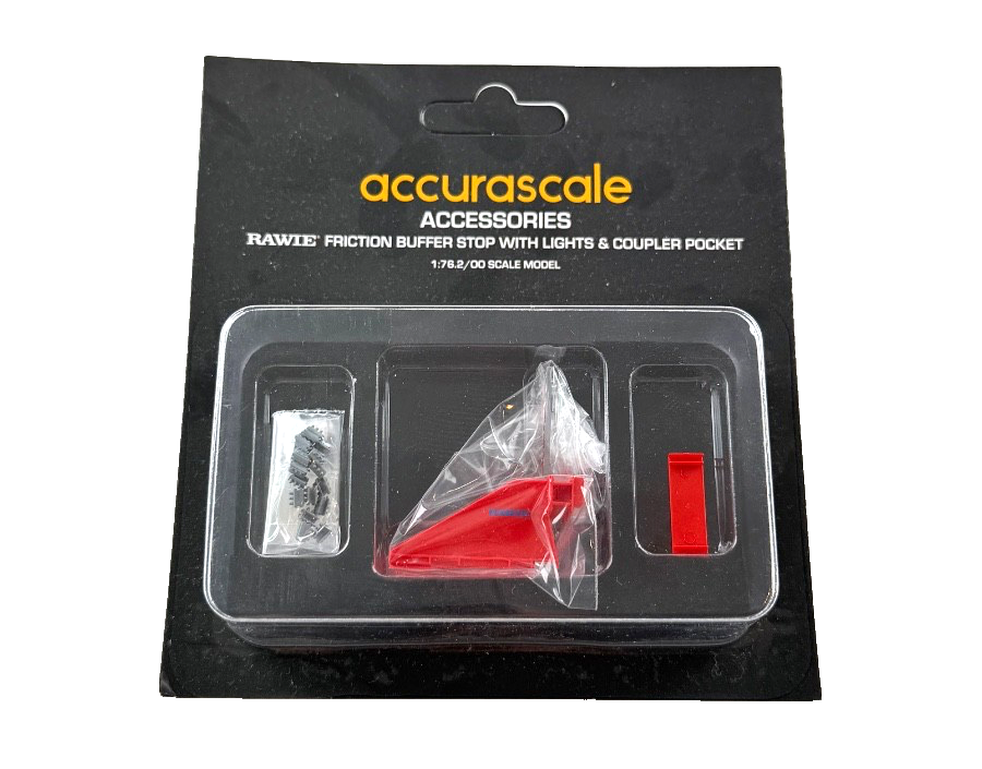ACCURASCALE OO GAUGE RAWIE FRICTION BUFFER STOP WITH LIGHTS & COUPLER POCKET NEW