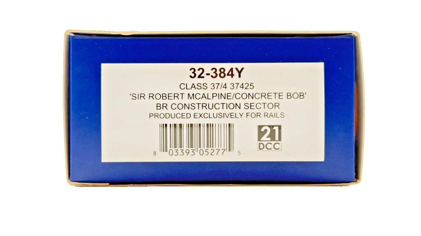 BACHMANN 00 GAUGE - 32-384Y - CLASS 37/4 DIESEL 37425 CONCRETE BOB CONSTRUCTION