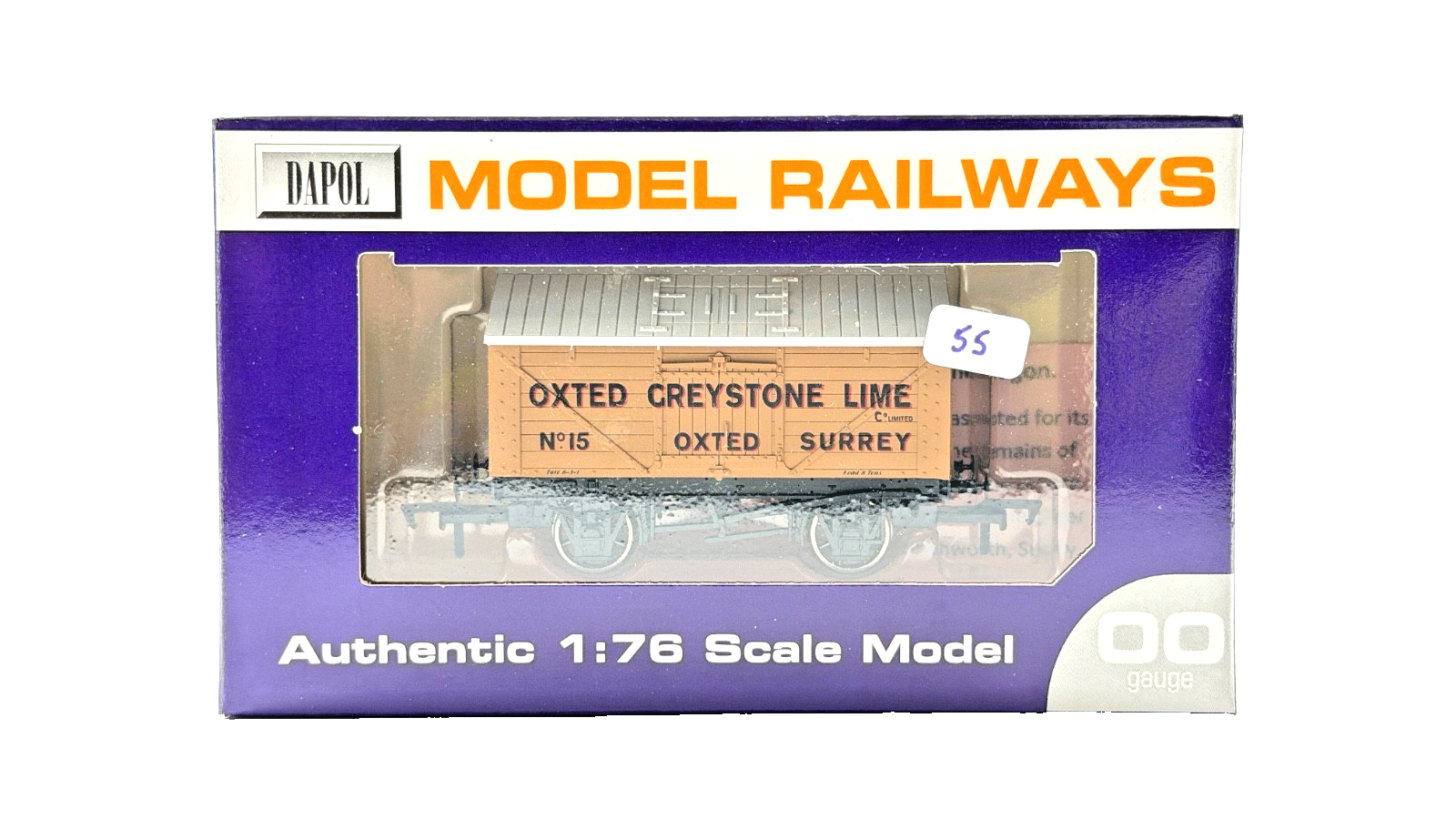 DAPOL 00 GAUGE - OXTED GREYSTONE LIME OF SURREY WAGON NO.15 (LIMITED EDITION)