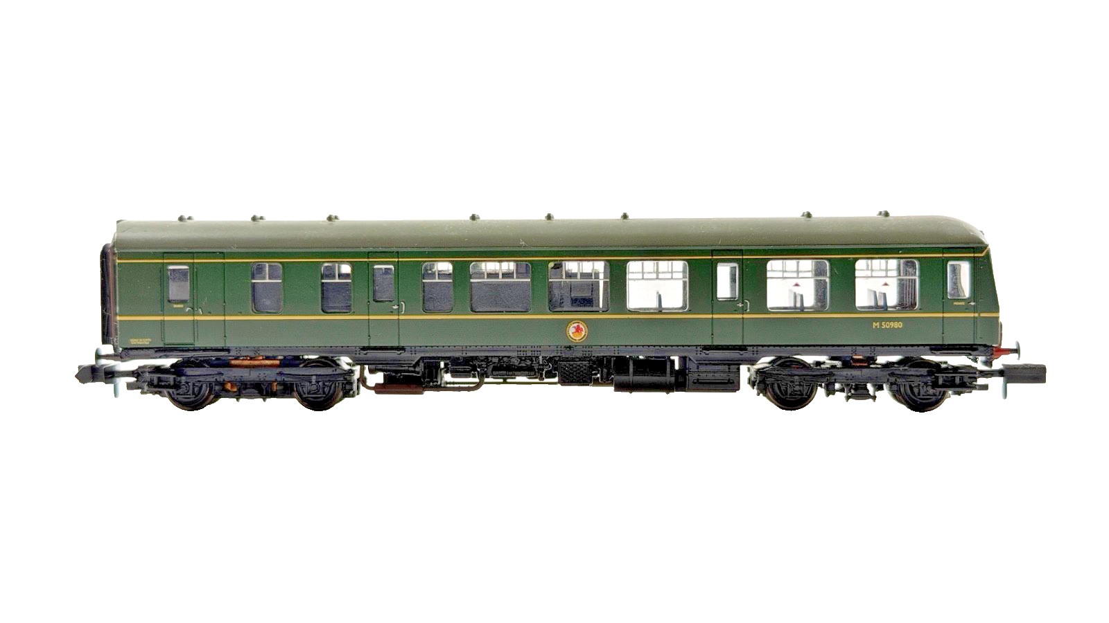 GRAHAM FARISH N GAUGE - 371-875A - CLASS 108 DMU 2 CAR BR GREEN SPEED WHISKERS