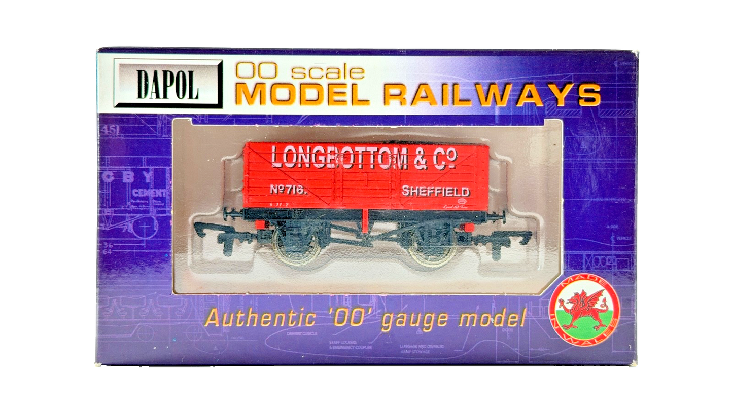 DAPOL 00 GAUGE - LONGBOTTOM & CO SHEFFIELD PLANK WAGON 716 (LIMITED EDITION)