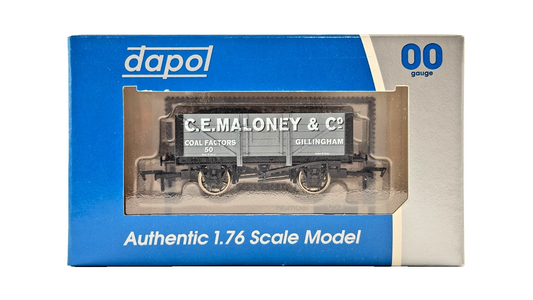 DAPOL 00 GAUGE - C E MALONEY COAL FACTORS GILLINGHAM WAGON 50 (LIMITED EDITION)