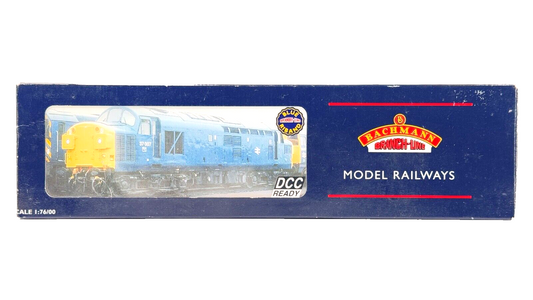 BACHMANN 00 GAUGE - CLASS 37 37040 BR BLUE YELLOW ENDS (RENUMBERED/WEATHERED)