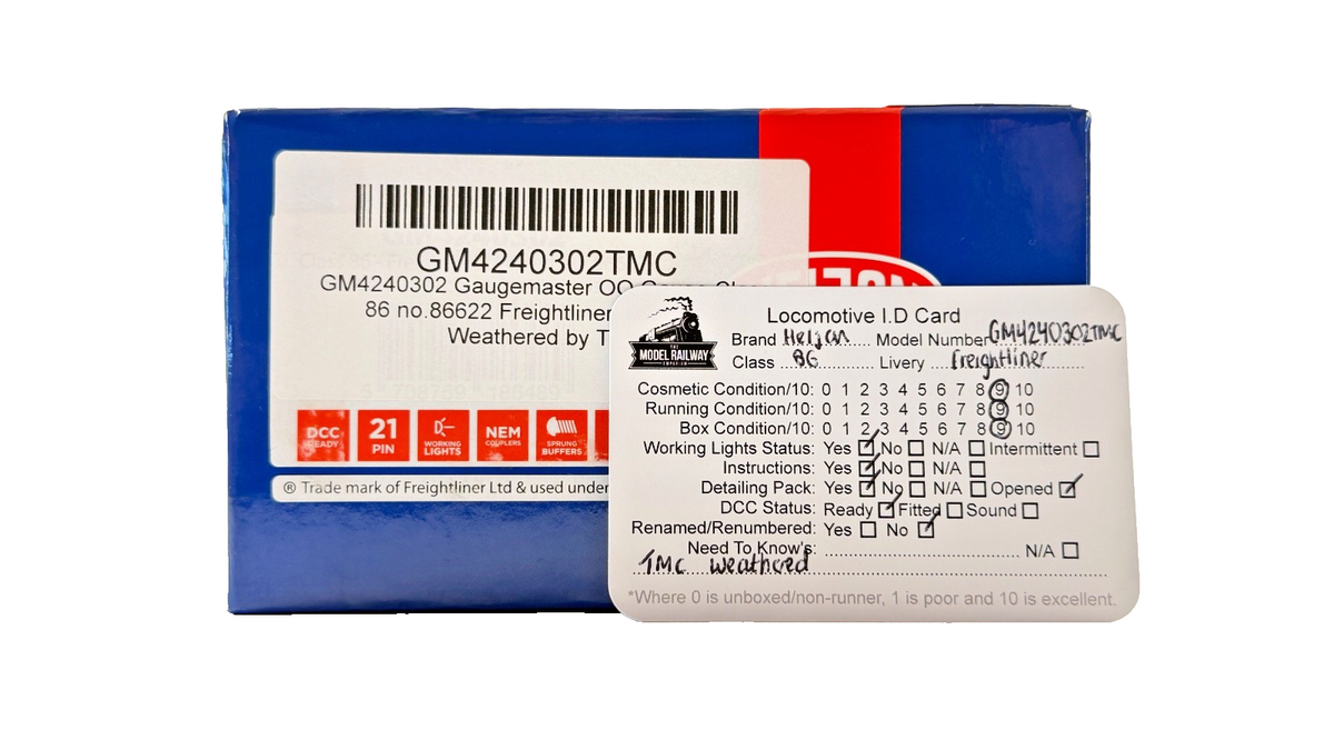 HELJAN OO GAUGE - GM4240302TMC - CLASS 86 FREIGHTLINER POWERHAUL 86622 WEATHERED