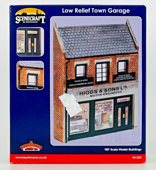 BACHMANN 00 GAUGE SCENECRAFT 44-224 - LOW RELIEF TOWN GARAGE - NEW BOXED