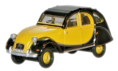 OXFORD DIECAST 1/76 SCALE - 76CT002 - CHARLESTON YELLOW BLACK CITROEN 2CV - NEW